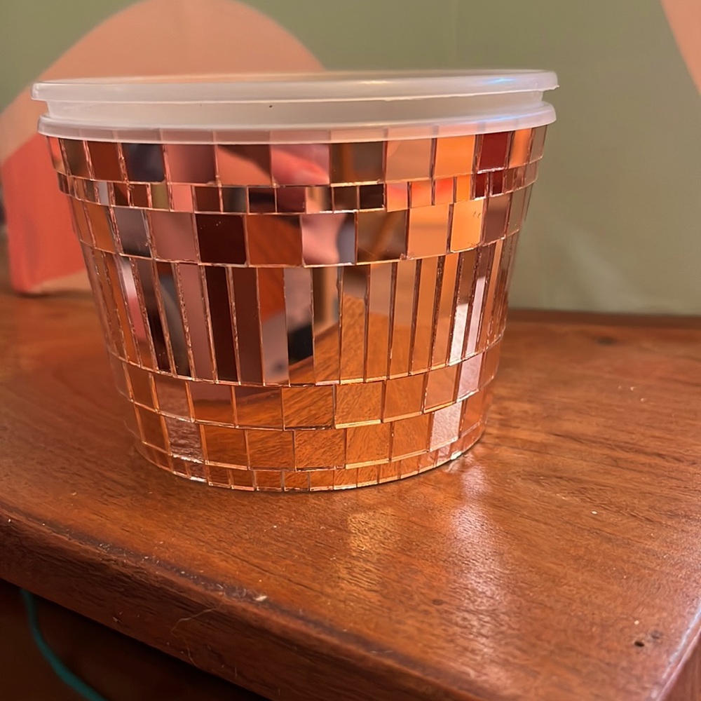 Rose Gold Mirror Disco Planter